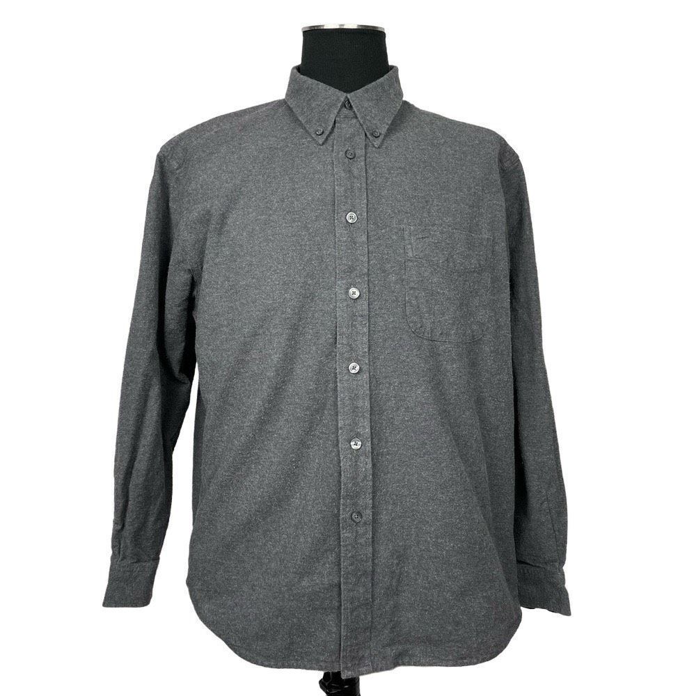 Eddie‎ Bauer Gray 100% Cotton Flannel Button Front Shirt - Men’s L